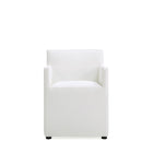 Manhattan Comfort Anna Square Modern Vegan Leather Armchair in White