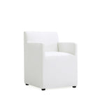 Manhattan Comfort Anna Square Modern Vegan Leather Armchair in White