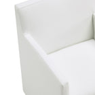 Manhattan Comfort Anna Square Modern Vegan Leather Armchair in White