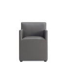 Manhattan Comfort Anna Square Modern Vegan Leather Armchair in Graphite