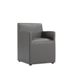 Manhattan Comfort Anna Square Modern Vegan Leather Armchair in Graphite