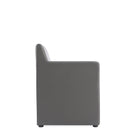 Manhattan Comfort Anna Square Modern Vegan Leather Armchair in Graphite