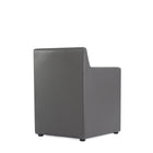 Manhattan Comfort Anna Square Modern Vegan Leather Armchair in Graphite