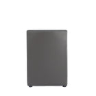 Manhattan Comfort Anna Square Modern Vegan Leather Armchair in Graphite