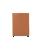 Manhattan Comfort Anna Square Modern Vegan Leather Armchair in Saddle Brown