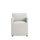 Manhattan Comfort Anna Square Modern Vegan Leather Armchair in Stone Gray