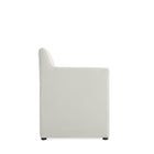 Manhattan Comfort Anna Square Modern Vegan Leather Armchair in Stone Gray