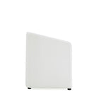 Manhattan Comfort Anna Round Modern Vegan Leather Armchair in White