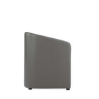 Manhattan Comfort Anna Round Modern Vegan Leather Armchair in Graphite