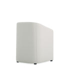 Manhattan Comfort Anna Round Modern Vegan Leather Armchair in Stone Gray