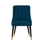 Manhattan Comfort Eda Modern Wood Upholstered Dining Chair in Midnight Blue