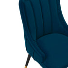 Manhattan Comfort Eda Modern Wood Upholstered Dining Chair in Midnight Blue