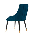 Manhattan Comfort Eda Modern Wood Upholstered Dining Chair in Midnight Blue
