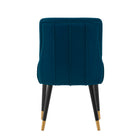 Manhattan Comfort Eda Modern Wood Upholstered Dining Chair in Midnight Blue