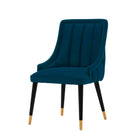 Manhattan Comfort Eda Modern Wood Upholstered Dining Chair in Midnight Blue