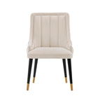Manhattan Comfort Eda Modern Wood Upholstered Dining Chair in Cream