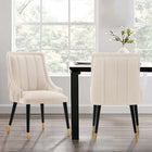 Manhattan Comfort Eda Modern Wood Upholstered Dining Chair in Cream
