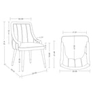 Manhattan Comfort Eda Modern Wood Upholstered Dining Chair in Cream
