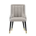 Manhattan Comfort Eda Modern Wood Upholstered Dining Chair in Light Gray