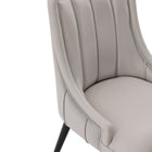 Manhattan Comfort Eda Modern Wood Upholstered Dining Chair in Light Gray
