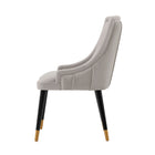 Manhattan Comfort Eda Modern Wood Upholstered Dining Chair in Light Gray