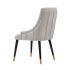 Manhattan Comfort Eda Modern Wood Upholstered Dining Chair in Light Gray