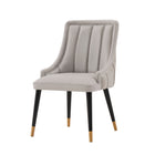 Manhattan Comfort Eda Modern Wood Upholstered Dining Chair in Light Gray