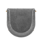 Manhattan Comfort Lia Modern Chenille Metal Armchair in Gray