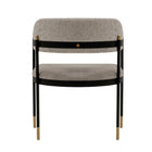 Manhattan Comfort Lia Modern Chenille Metal Armchair in Stone