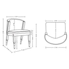 Manhattan Comfort Ola Modern Chenille Wood Dining Chair in Cream