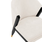 Manhattan Comfort Ola Modern Chenille Wood Dining Chair in Cream