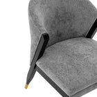 Manhattan Comfort Ola Modern Chenille Wood Dining Chair in Gray