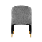 Manhattan Comfort Ola Modern Chenille Wood Dining Chair in Gray