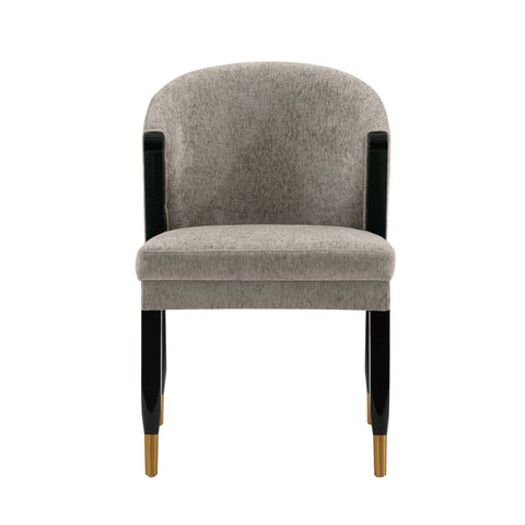 Manhattan Comfort Ola Modern Chenille Wood Dining Chair in Stone