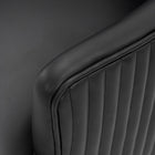 Manhattan Comfort Raya Modern Vegan Leather Wood Dining Chair in Black