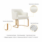 Manhattan Comfort Raya Modern Vegan Leather Wood Dining Chair in Ivory