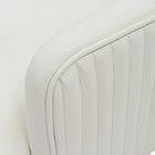 Manhattan Comfort Raya Modern Vegan Leather Wood Dining Chair in Ivory