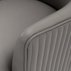 Manhattan Comfort Raya Modern Vegan Leather Wood Dining Chair in Taupe
