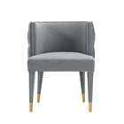 Manhattan Comfort Maya Modern Velvet Dining Chair in Gray