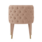 Manhattan Comfort Maya Modern Velvet Dining Chair in Nude