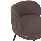 Manhattan Comfort Kaya Modern Velvet Wood Dining Chair in Gray