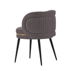 Manhattan Comfort Kaya Modern Velvet Wood Dining Chair in Gray