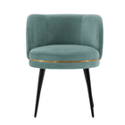 Manhattan Comfort Kaya Modern Velvet Wood Dining Chair in Mint Green