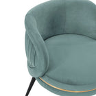 Manhattan Comfort Kaya Modern Velvet Wood Dining Chair in Mint Green