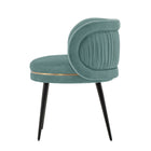 Manhattan Comfort Kaya Modern Velvet Wood Dining Chair in Mint Green