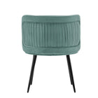 Manhattan Comfort Kaya Modern Velvet Wood Dining Chair in Mint Green