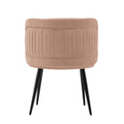 Manhattan Comfort Kaya Modern Velvet Wood Dining Chair in Nude