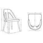 Manhattan Comfort Neda Modern Velvet Upholstered Dining Chair in Gray