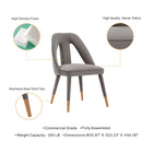 Manhattan Comfort Neda Modern Velvet Upholstered Dining Chair in Gray
