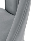 Manhattan Comfort Neda Modern Velvet Upholstered Dining Chair in Gray
